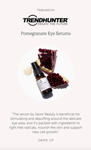 Trend Hunter: The Pomegranate Peptide Eye Serum Blends Cucumber Extract & Pea Peptides