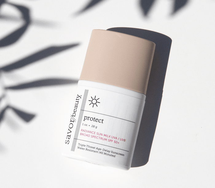 Close up shot of Radiance Sun MIlk SPF 50+ 