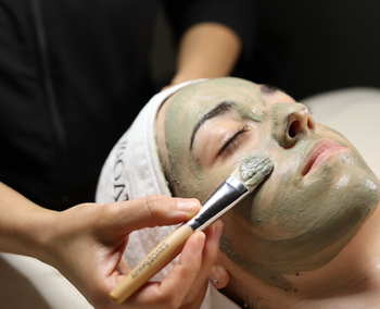 woman getting a facial