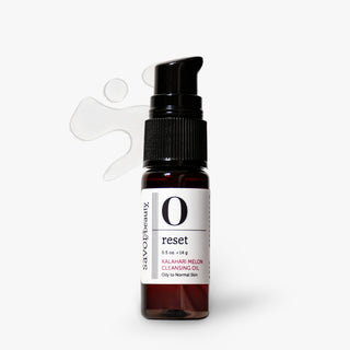 Travel size kalahari cleansing oil with swatch on clean backround