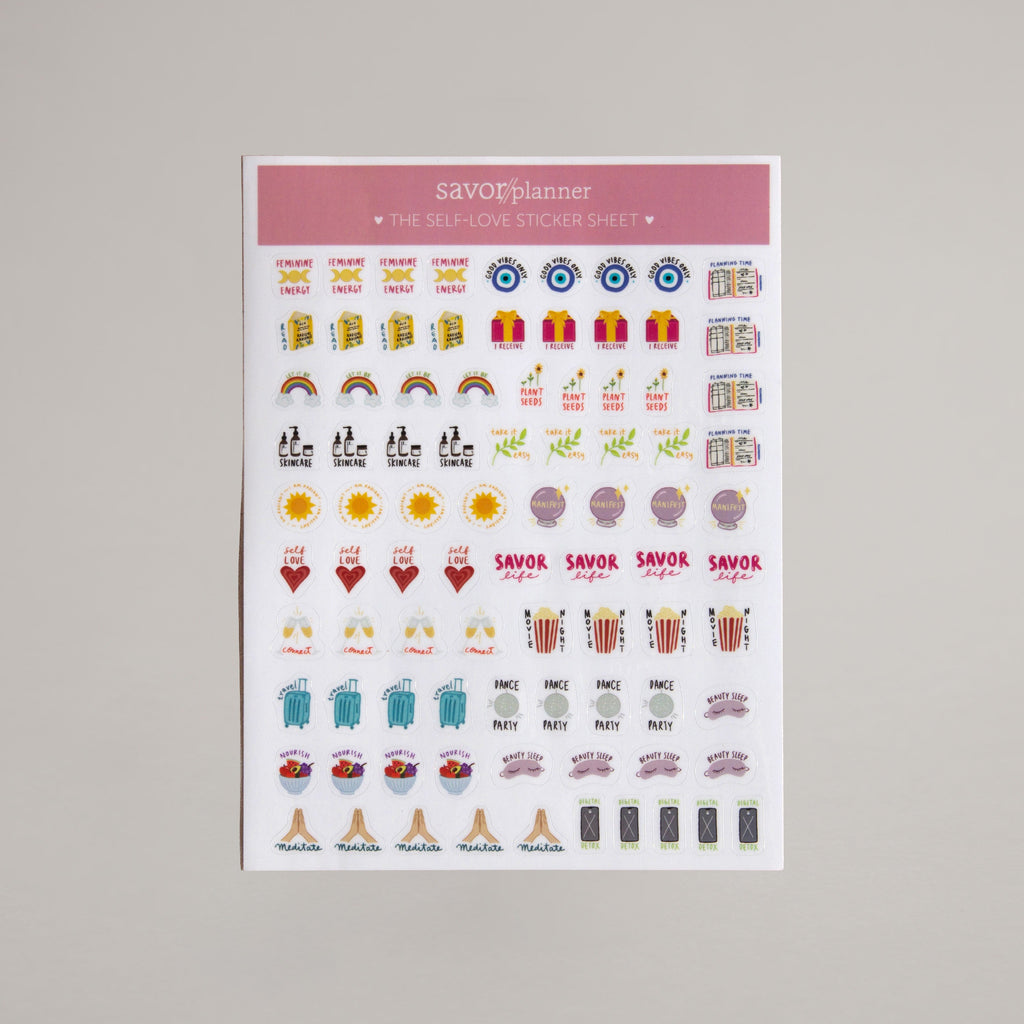 Self-Love Stickers | Savor Beauty