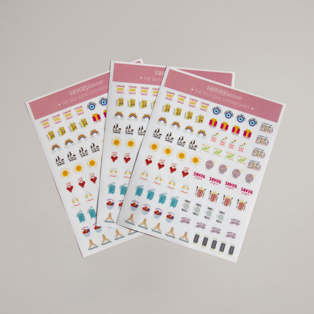 Self-Love Stickers - 3 Pack | Savor Beauty