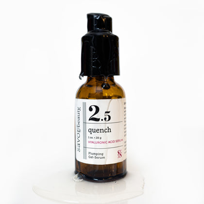 hyaluronic acid serum bottle on white background with texture